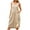 Beige, variant on Ahuyic Printed Solid Color Plus Size Dress For Women, Summer Womens' Sleeveless Tank Knee-Length Dresses,Ladies Round Neck Sleeveless Casual Dress Summer Beach Vacation Dress