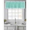 thumbnail image 4 of Valances for Windows Bluish Green Abstract Art Rod Pocket Cafe Window Treatments Valance Curtains for Kitchen Bathroom Laundry Basement Windows 60"x14", 4 of 9