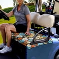 thumbnail image 2 of Jeiento Hippie Flower Golf Cart Seat Cover for 2-Person Seats Non-Slip Golf Seat Covers for Cart Keep Warm Golf Cart Seat Towel Blanket Universal Golf Cart Seat Towel Blanket Protector, 2 of 5