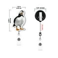 thumbnail image 4 of WIRESTER Set 2pcs Design Acrylic Key Card Holder Belt Clip Reel Id Badge Retractable - Atlantic Puffin Birds, 4 of 6