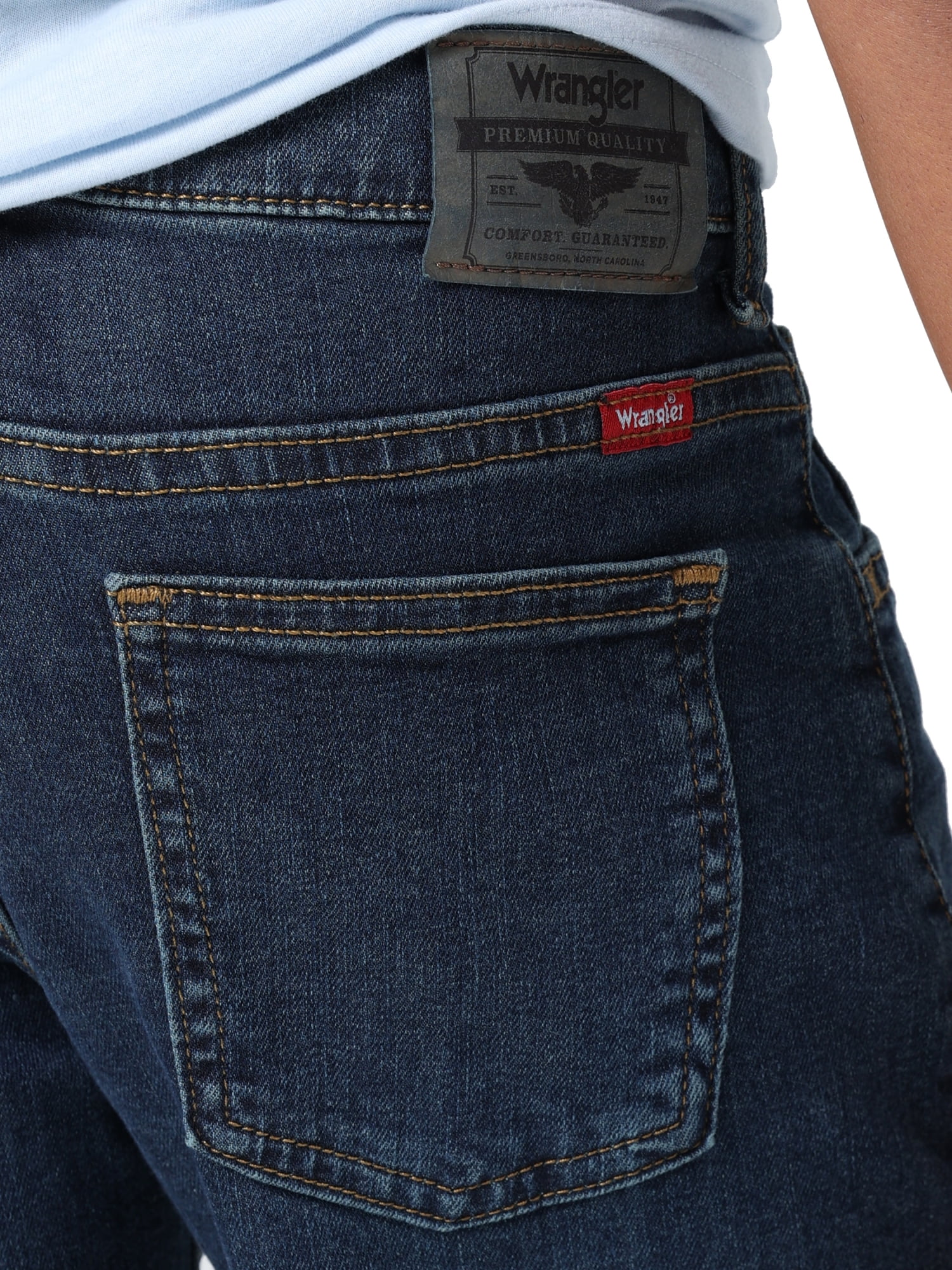 Wrangler® Boys Straight Fit Denim Jeans, Sizes 4-18 Regular, Slim, & Husky