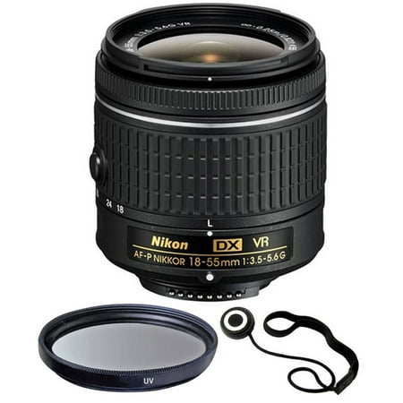 Nikon 18-55mm f/3.5 - 5.6G VR AF-P DX Nikkor Lens for Nikon D5500, D5300,