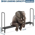 thumbnail image 2 of Bingirl 8Ft Outdoor Indoor Firewood Rack Holder Black, 2 of 7