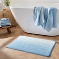 Gap Home Melange Ombre NonSlip Cotton Bath Rug, Blue, 20"x30