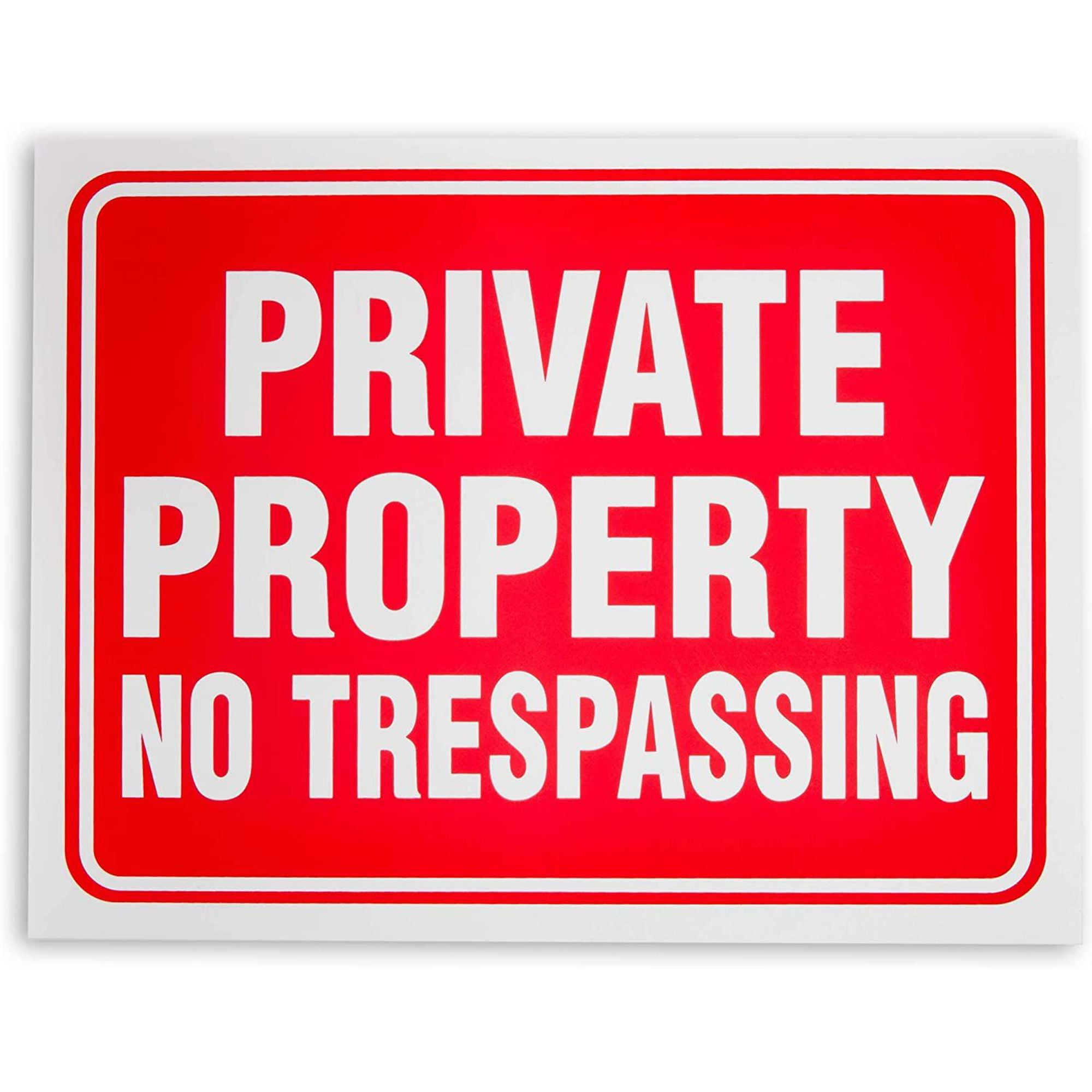 10 Pack Private Property No Trespassing Outdoor PVC Sign