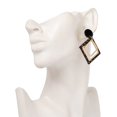 thumbnail image 4 of Pendientes geométricos de múltiples capas con forma cuadrada, aretes colgantes de aleación, joyería, 4 of 7