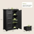 thumbnail image 6 of Aiho 33" Bathroom Storage Cabinet, Bathroom Floor Cabinet with 4 Drawer & 2 Shelves, Wooden Freestanding Cupboard for Bathroom - Black, 6 of 7