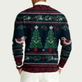thumbnail image 4 of Homeyce Men's Pullover Crewneck Sweater Long Sleeve Soft Knitted Sweaters Christmas Reindeer Snowflake Soft Cute Ugly 2025 Novelty Pullover Christmas Pattern Holiday Pullover,Blue 4XL, 4 of 6