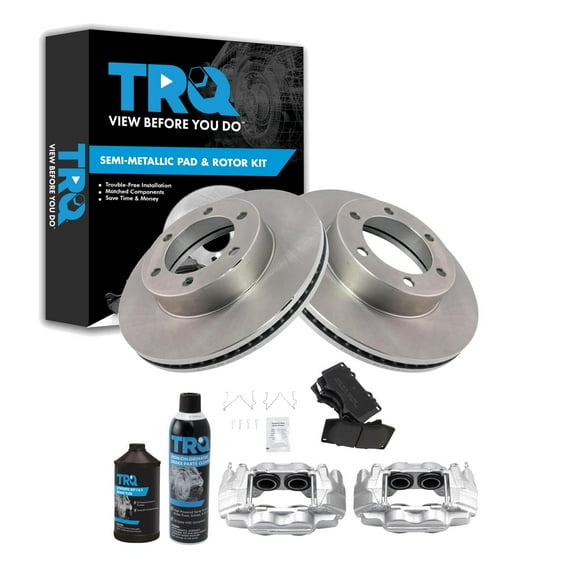 TRQ Front Brake Pad & Rotor Kit BKA45210 Fits Select 2001-2007 Toyota Sequoia , 2000-2006 Toyota Tundra