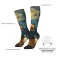 thumbnail image 6 of Fotbe Whimsical Starry Night Scene print Women's Men's Novelty Crew Socks Cotton Socks Knee High Socks for Walking,Running,Nurses,Pregnancy, 6 of 8