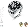 thumbnail image 2 of Customizable Class Rings Fully Personalized Class Rings for Men Gold Plated Class Rings 925 Sterling Silver Rings Men's Class Rings Class Rings for Men High School Size 5-15 Men's School Ring, 2 of 5
