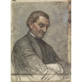 thumbnail image 3 of Jan Veth 14x18 Black Modern Framed Museum Art Print Titled - Portrait of a Man, with a Look Down (1884), 3 of 5