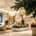 thumbnail image 5 of 24Pcs Gold Christmas Ball Ornaments, Shatterproof Clear & Glitter Gold Xmas Baubles, Christmas Tree Hanging Decorations for Wedding Holiday Party Home Decor, 5 of 6