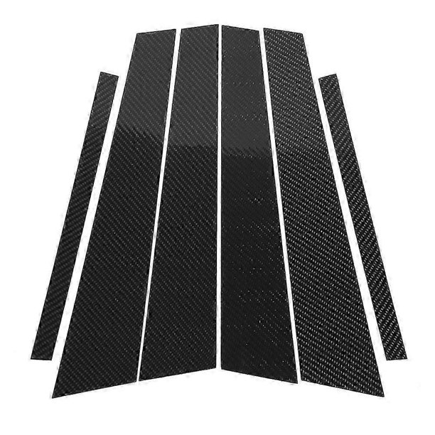 Carbon Fiber Car Window B pillars Trim Cover Decorative Sticker for BMW 5 Series E60 2004-2010