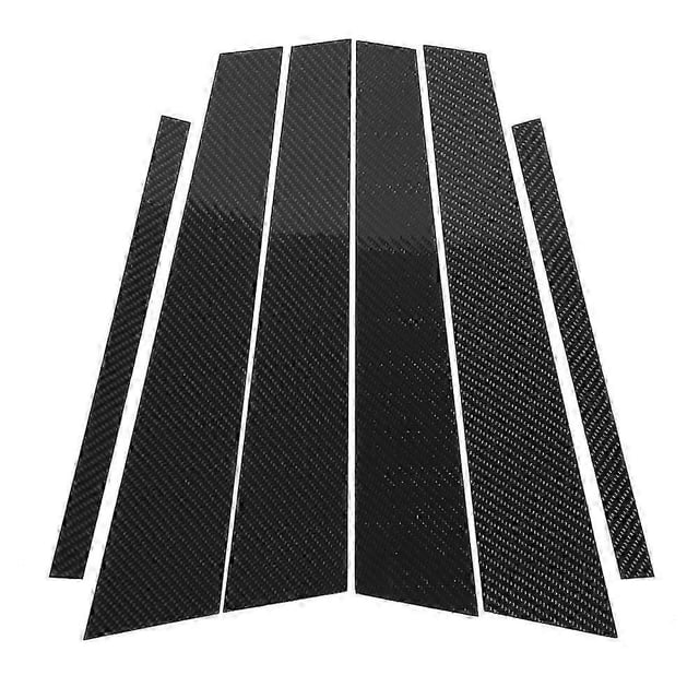Carbon Fiber Car Window B pillars Trim Cover Decorative Sticker for BMW 5 Series E60 2004-2010