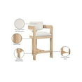 thumbnail image 2 of Meridian Furniture Sacha Cream Velvet Stool, 2 of 9