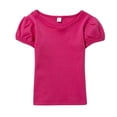 thumbnail image 3 of CMSHTD Shirts for Girls Short Sleeve Summer, Toddler Girls Children T-Shirts Cotton Tees Tops Cute Soft, Hot Pink 13-14 Years, 3 of 7