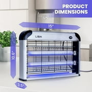 Liba 2800V UV Light Bug Zapper with Extra 2-Pack Replacement Bulbs, for Indoor Parties, Electric Indoor Insect Killer Trap, and Easter Party Supplies
