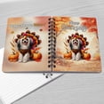 thumbnail image 4 of Happy Thanksgiving Chinese Crested Turkey Costume Pumpkins Autumn Leaves Spiral Bound Journal Dog Lover 5x7in Spiral Notebook - 13014, 4 of 5