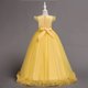 thumbnail image 4 of Odeerbi Niñas Verano Tul Encaje Bordado Princesa Vestido Flor Niña Vestido Lazo Ruffle Manga Fiesta Boda Noche Vestido Vestidos Formal, 4 of 8