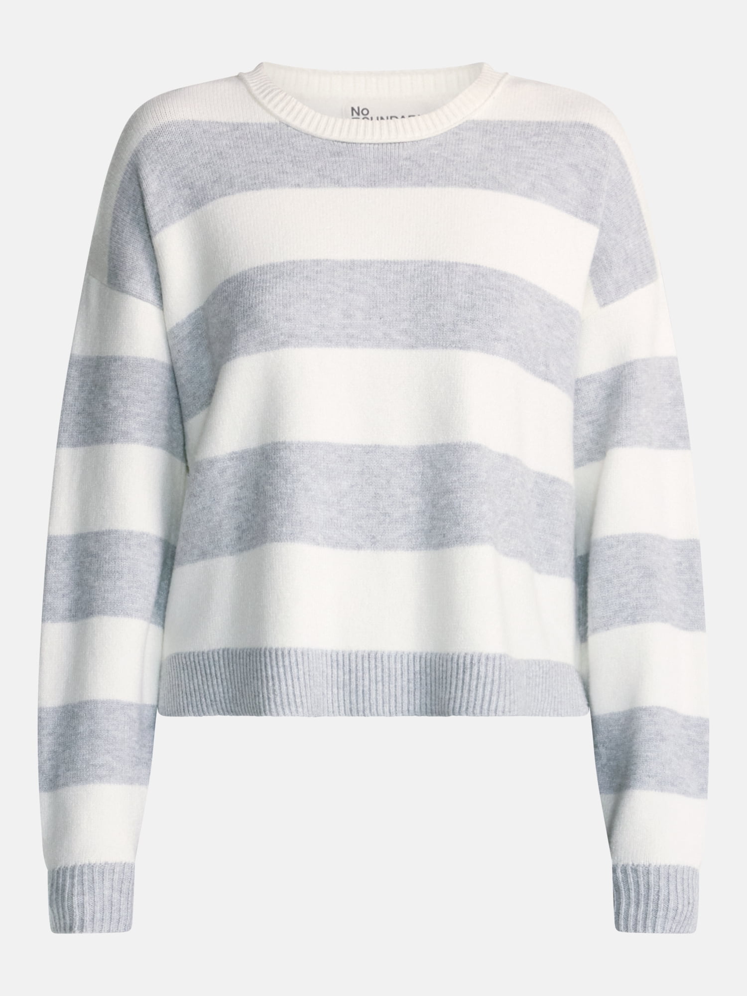 No Boundaries Essential Crewneck Sweater, Lightweight, Women's and Women's Plus XXS-4X