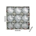 thumbnail image 3 of Xmas Ornaments Christmas Ball Ornaments Set-80mm/3.15" Silver Large Shatterproof Pastic Farmhouse Xmas Tree Decoration Delicate Hanging Ornaments (9 Counts,Silver), 3 of 6