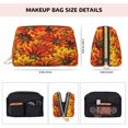 thumbnail image 5 of Naloa Sunflower4 Leather Makeup Bag for Purse Travel, Portable Small Cosmetic Organizer for Women and Girls, Make up Bag with Zipper, 5 of 8