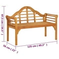 thumbnail image 5 of vidaXL Patio Bench 49.2" Solid Wood Acacia, 5 of 6