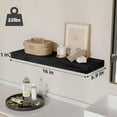 thumbnail image 2 of Floating Shelves for Wall, 16" Kailwokk Wood Wall Shelves, Holds 22lbs, Space-Saving for Bathroom Bedroom Kitchen(Black, Set of 2), 2 of 8