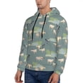 thumbnail image 2 of Hoodies for Men - Painted Cute Goat Green Long Sleeve Comfrt Men'S Fashion Hoodies & Sweatshirts, Sweatshirts for Men Hoodies Pullover Clothing Clothes with Pouch, 2 of 7