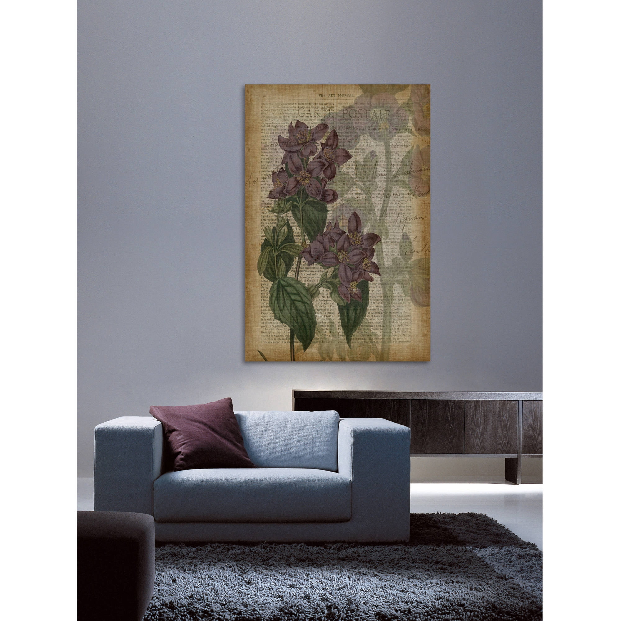 Marmont Hill "Fucshia Flowers II" Painting Print on Wrapped Canvas
