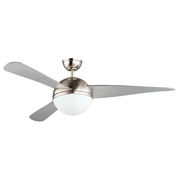 88802SN Maxim Lighting Cupola - 52 Inch 3 Blade Ceiling Fan with Light Kit-Satin Nickel Finish-E26 Medium Lamp Base Type