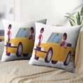 thumbnail image 3 of LALILO Throw Pillow Covers Young Black Woman Bright Yellow African Cushion Cover 18" x 18", 2 Pack, 3 of 6