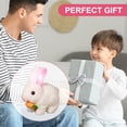 thumbnail image 3 of Juguete Electrónico Muñeca Conejito Realista Toy Peluche Conejo Caminando Con Orejas Mudosas Zanahoria para Pequeños Cumpleaños, 3 of 9