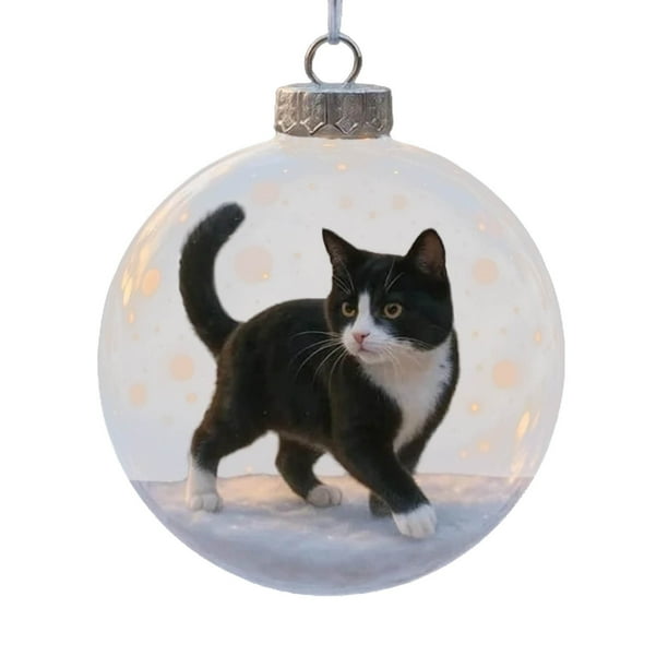 Decoraciones de Árbol de Navidad Lindos Gatos 2D Colgante Plano Ornamento, Gato Regalos de Navidad para Árbol Mesa Pared Decoración Festiva Del Hogar