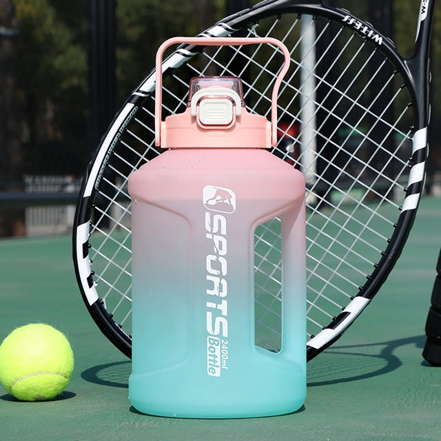 Botella de bebida deportiva FLhrweasw 2400ML portátil para gimnasio y Fitness