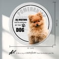 thumbnail image 3 of Pomeranian Funny Dog Pet Lover Metal Tin Sign All Visitors Must Be Approved Poster A House is Not A Home Funny Animal Wall Art Dog Signs 12x12 inches Round Tin Sign Gifts for Home & Office, 3 of 6