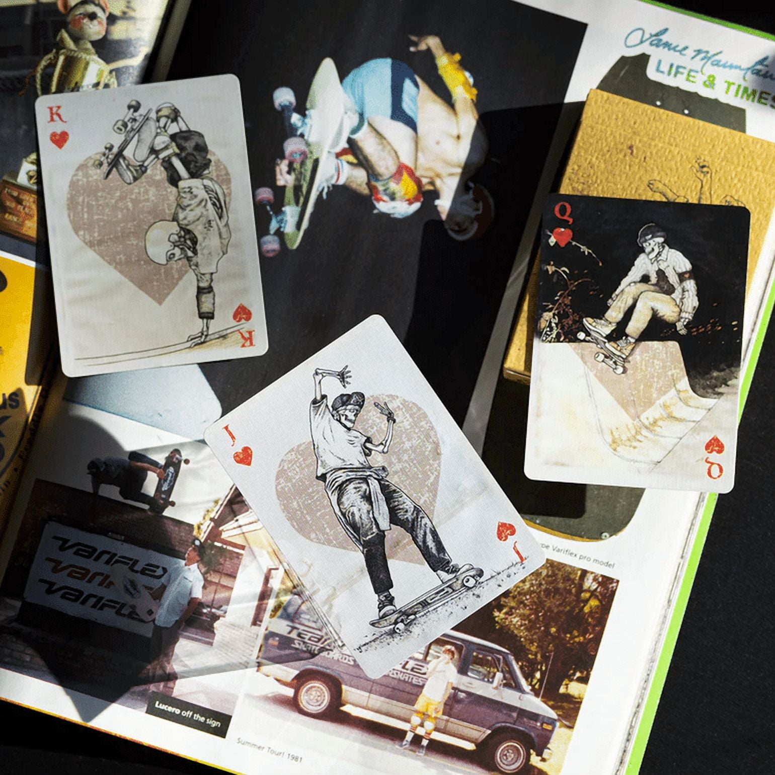 LANCE MOUNTAIN SKATING SKELETONS PLAYING CARDS by Fulton