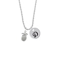 thumbnail image 2 of Delight Jewelry Silvertone Pineapple Silvertone Script Initial Disc - D - Charm Necklace, 20"+3", 2 of 4
