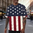 thumbnail image 2 of Gamivast 4Th of July Patriotic T-Shirts for Men USA American Flag Short Sleeve Crewneck Stars And Stripes Vintage Print Casual Loose Fit Summer Tops, 2 of 6