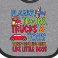 thumbnail image 4 of Inktastic Planes Trains Trucks and Toys Nothing Quite Like Little Boys Boys Baby Bib, 4 of 4