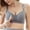 Grey, variant on Women's Nursing Bras Thin Breathable No Padded Front Snap-Fastener Ribbing Bralettes Seamless Comfort Wireless Pure Color Bra with Adjustable Wide Shoulder Strap Design Blue 42