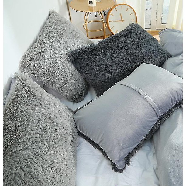 2 piezas Funda de almohada de terciopelo de cristal Almohada para niños de doble cara Almohada de descubrimiento de generación de cuero Funda de núcleo Almohada de sobre