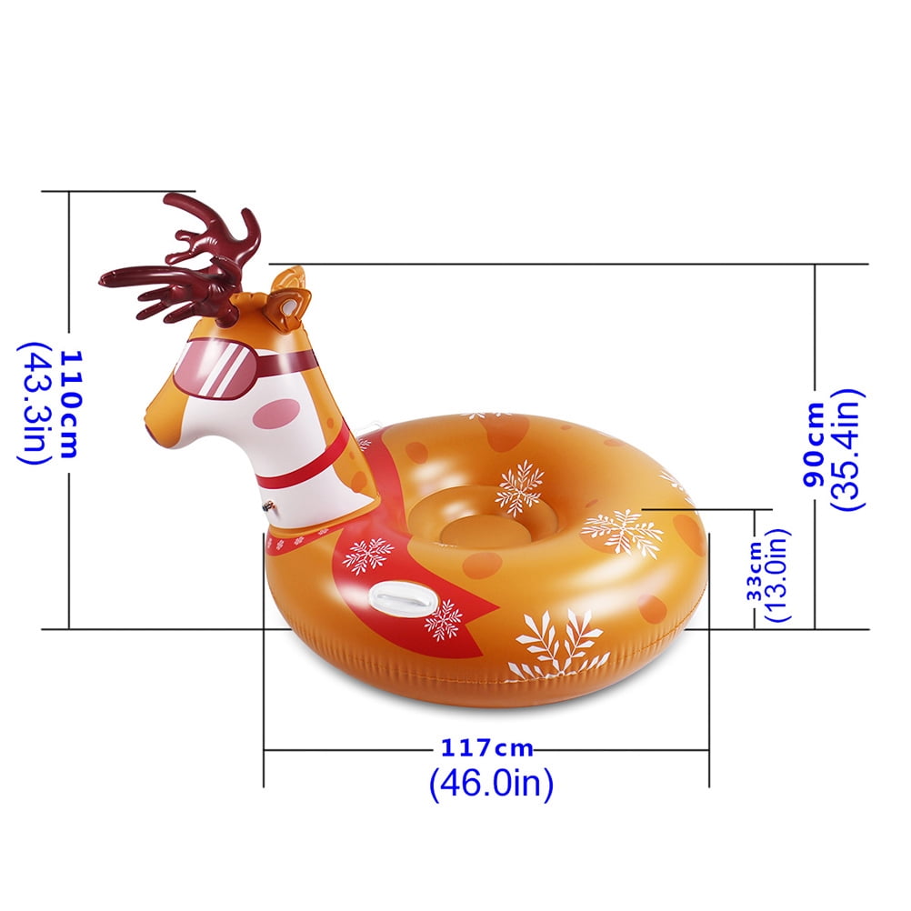 SHOWERORO Winter Snow Tube Portable Snow Sledding Tube 1 Pc