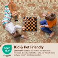 thumbnail image 4 of Design&I 5'x7' Ultra Soft Area Rug, Orange Retro Charred Burnt Floral Vintage Botanical Blooms with Lattice Trim Fluffy Washable Non Shedding for Bedroom Living Room Home Office, 4 of 7