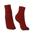 thumbnail image 4 of Bingfone Maroon Design Patterned Men'S Women'S Casual Cotton Socks, 4 of 9