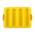 thumbnail image 1 of Yellow Rectangular 4-Slot Silicone Baking Mold - Food-Grade, Non-Stick Baking Tool for Baguettes, Bread & Cakes, Oven-Safe, Easy Release & Clean, Budget-Friendly Baking Essential (10-20 Yuan), 1 of 6