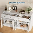 thumbnail image 6 of 55" Wide Sideboard Buffet Cabinet with 4 Acrylic Doors & 2 Drawers - Farmhouse Storage Cabinet, Wooden Console Table for Kitchen, Living Room, Dining Room, Entryway, 6 of 6