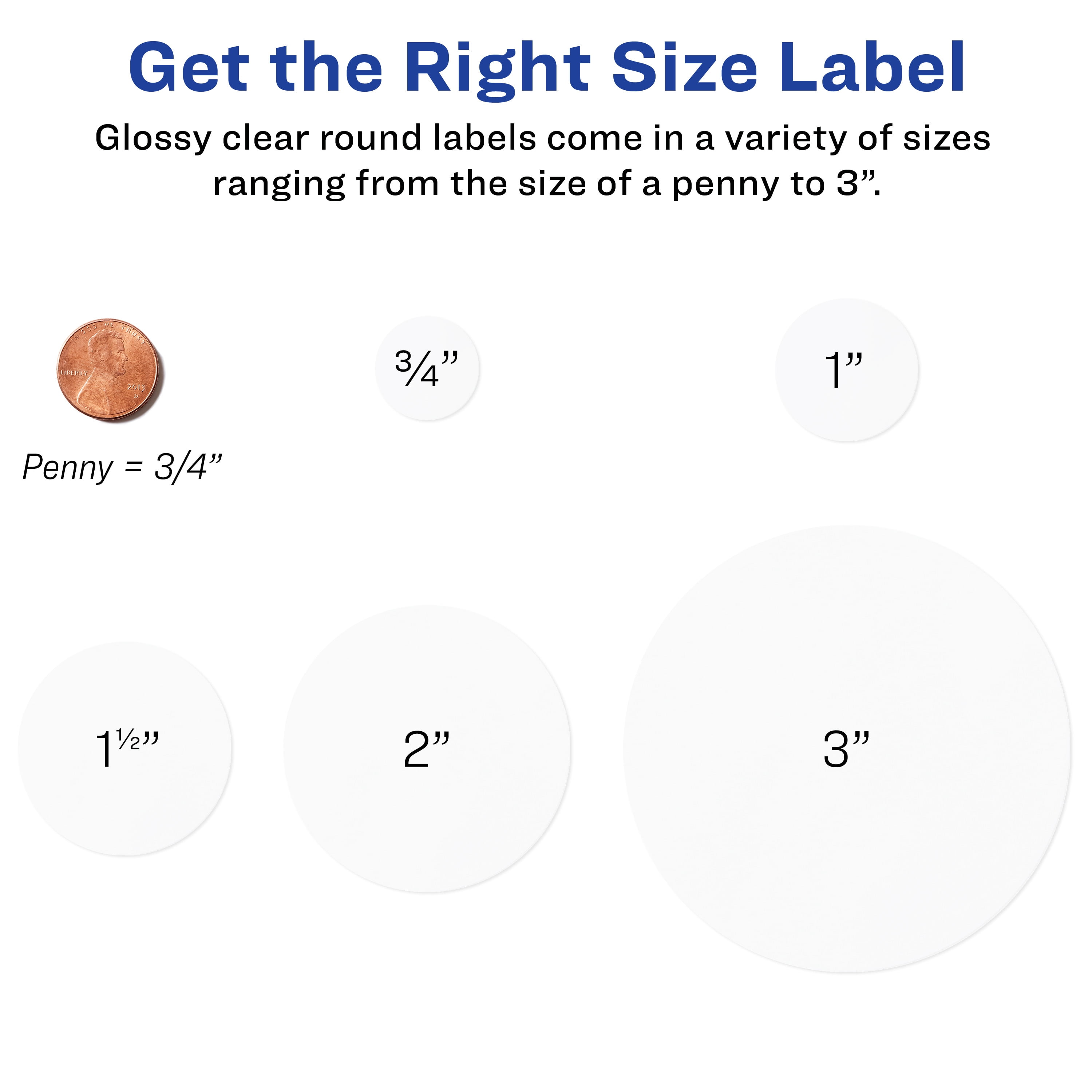 Avery Printable Round Labels with Sure Feed, 2
