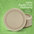thumbnail image 5 of Ibambo Bamboo Disposable Plates, Compostable Paper Plates, 9-in., 125-Pack, 5 of 9